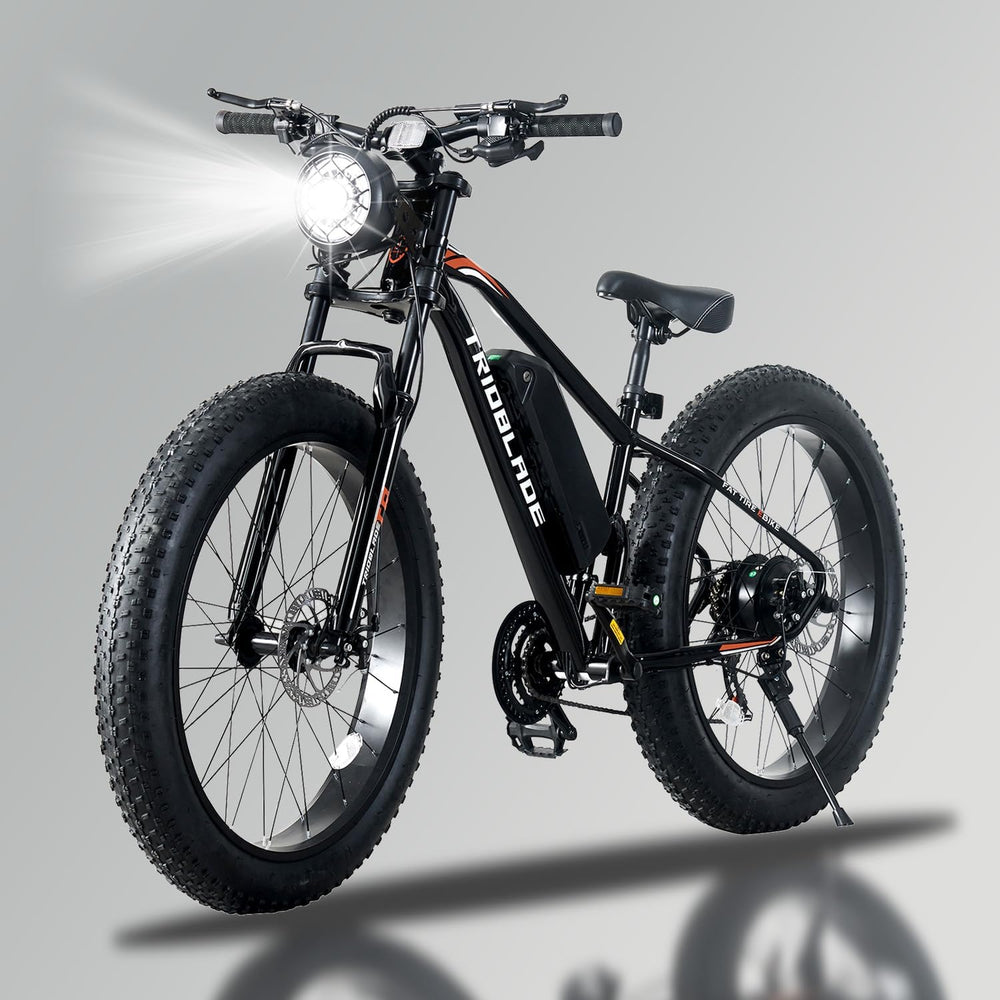 26" Fat Tyre Electric Bike for Adults, 36V 10.4Ah Battery, 250W Motor, 21-Speed E-Bike with LCD Display & Dual Disc Brakes