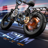 20" Fat Tyre Electric Bike for Adults, Removable Battery, 7-Speed E-Bike with Colour LCD Display, Mountain