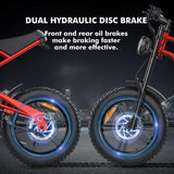 20" Fat Tyre Electric Bike for Adults, 48V 15.6Ah Removable Battery, 7-Speed E-Bike with Dual Suspension & LCD Display